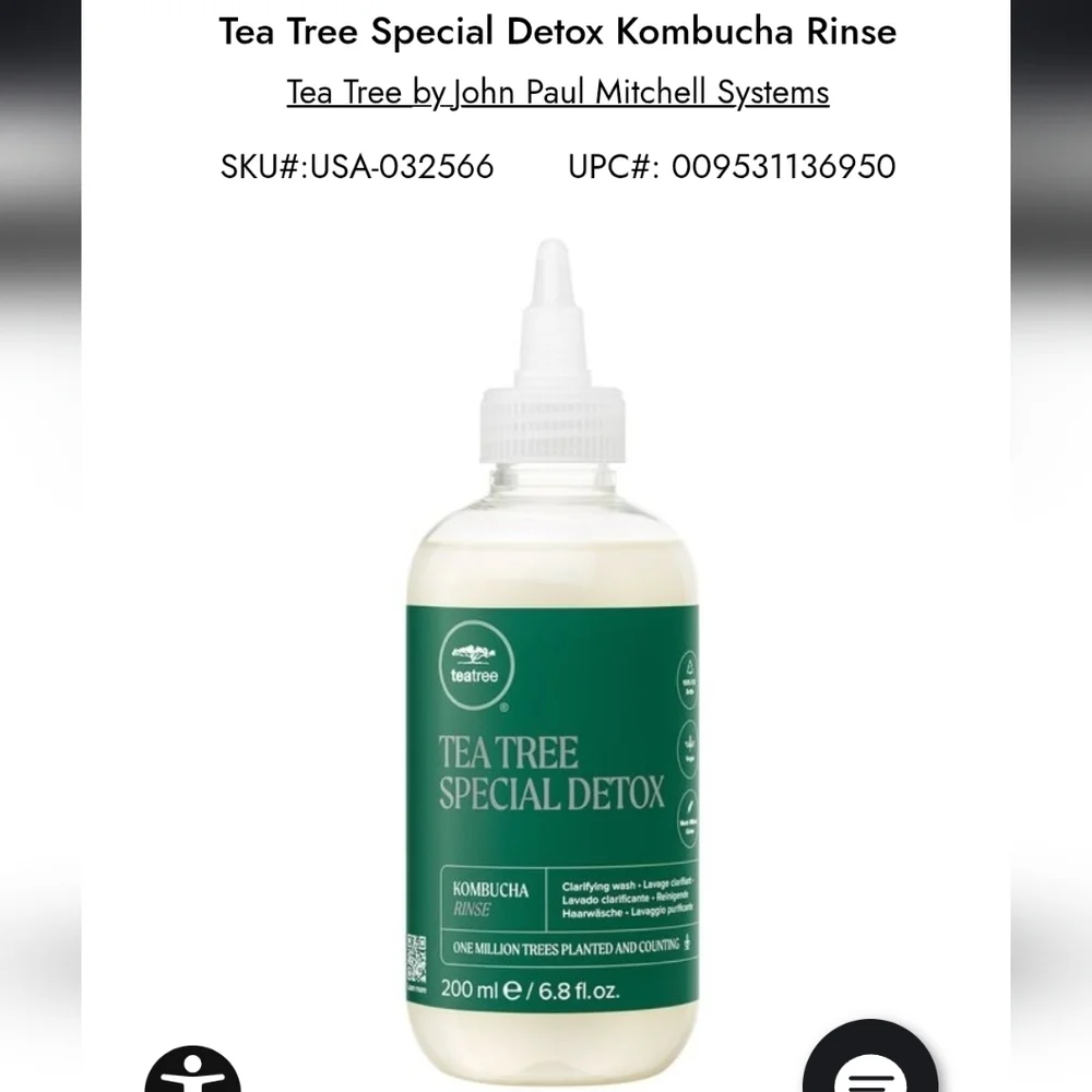 Paul Mitchell Tea Tree Special Detox Kombucha Rinse - Green and White